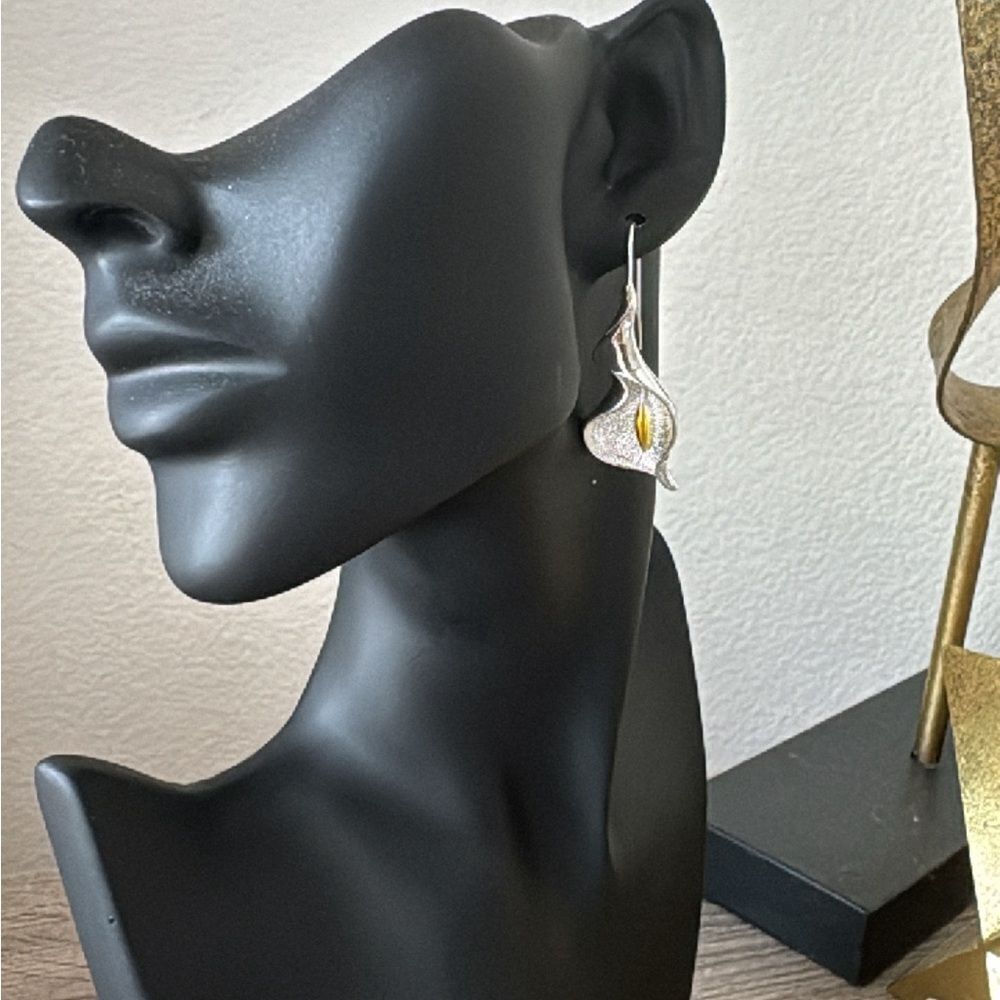 Bohemian flower earrings A425 - Picture 3 of 3